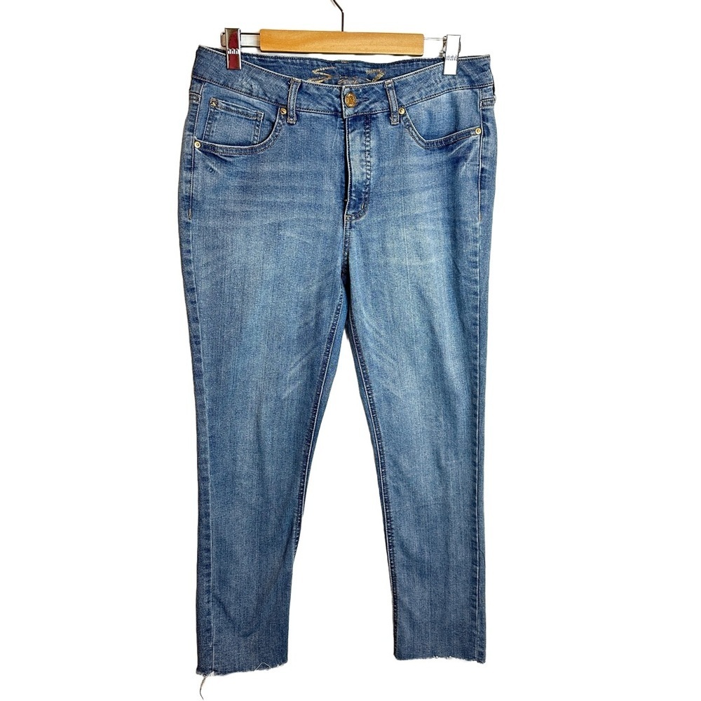 Seven7 Weekend Slim Fit High Rise Jeans  Raw‎ Hem 10
